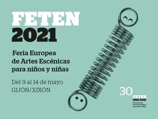 Cartel anunciador de la 30 edici&oacute;n de la Feria Europea de Artes Esc&eacute;nicas para Ni&ntilde;os y Ni&ntilde;as (Feten), en Gij&oacute;n