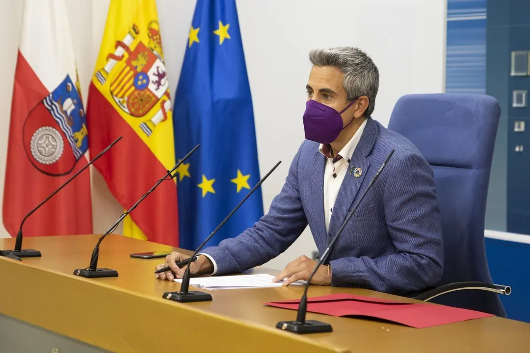 El vicepresidente y consejero de Universidades, Igualdad, Culturay Deporte, Pablo Zuloaga, informa de los acuerdos del Consejo de Gobierno