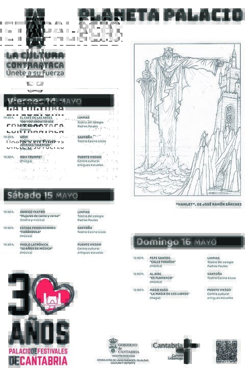 Cartel de actividades de 'Planeta Palacio'