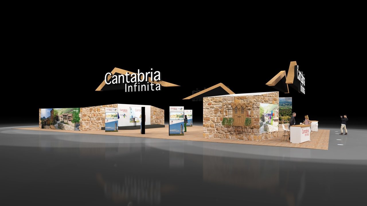 Infografía del stand de Cantabria en FITUR