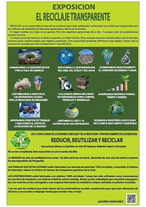 CARTEL DE LA EXPOSICI&Oacute;N 'EL RECICLAJE TRANSPARENTE'