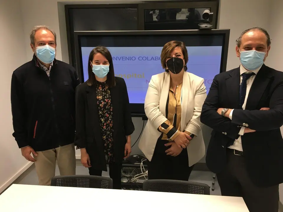 Javier Gonz&aacute;lez (Mujer y Talento), Laura Fern&aacute;ndez (SHC), Sylvia de Miguel (Mujer y Talento) y Alfonso Delgado (SHC)