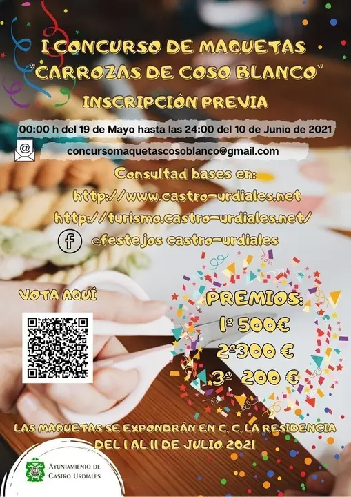 Cartel del primer concurso 'Carrozas de Coso Blanco'