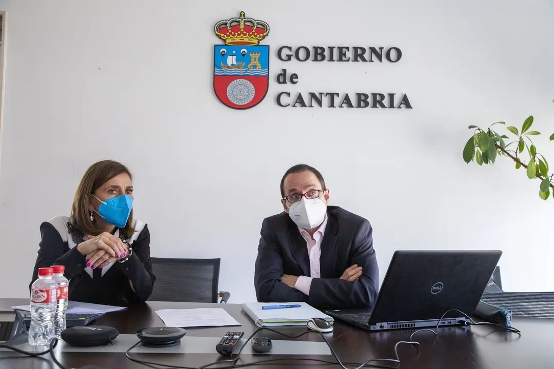 La consejera de Presidencia, Interior, Justicia y Acci&oacute;n Exterior, Paula Fern&aacute;ndez Via&ntilde;a, y el director general de Industria, Energ&iacute;a y Minas, Daniel Alvear, intervienen en la reuni&oacute;n del Intergrupo de automoci&oacute;n del Comit&eacute; de las Regiones.