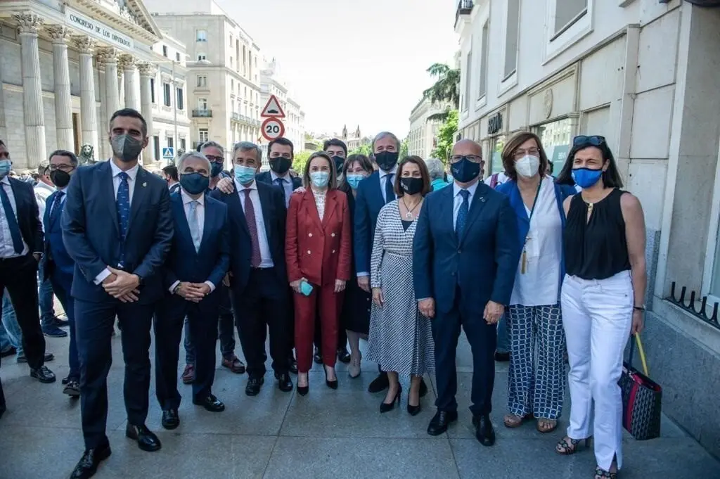 Gema Igual en la concentraci&oacute;n de alcaldes del PP en Madrid