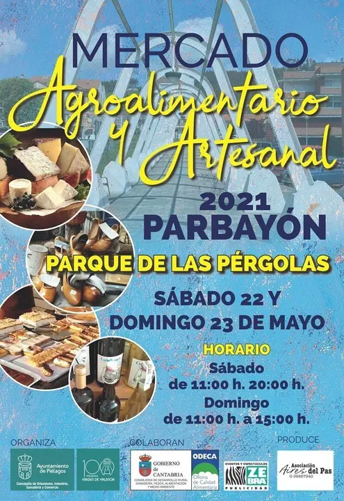 Cartel del mercado agroalimentario y artesanal de Parbay&oacute;n