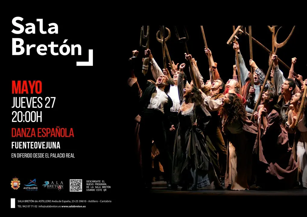 Cartel de la proyecci&oacute;n de la danza espa&ntilde;ola 'Fuenteovejuna' que acoge la Sala Bret&oacute;n.