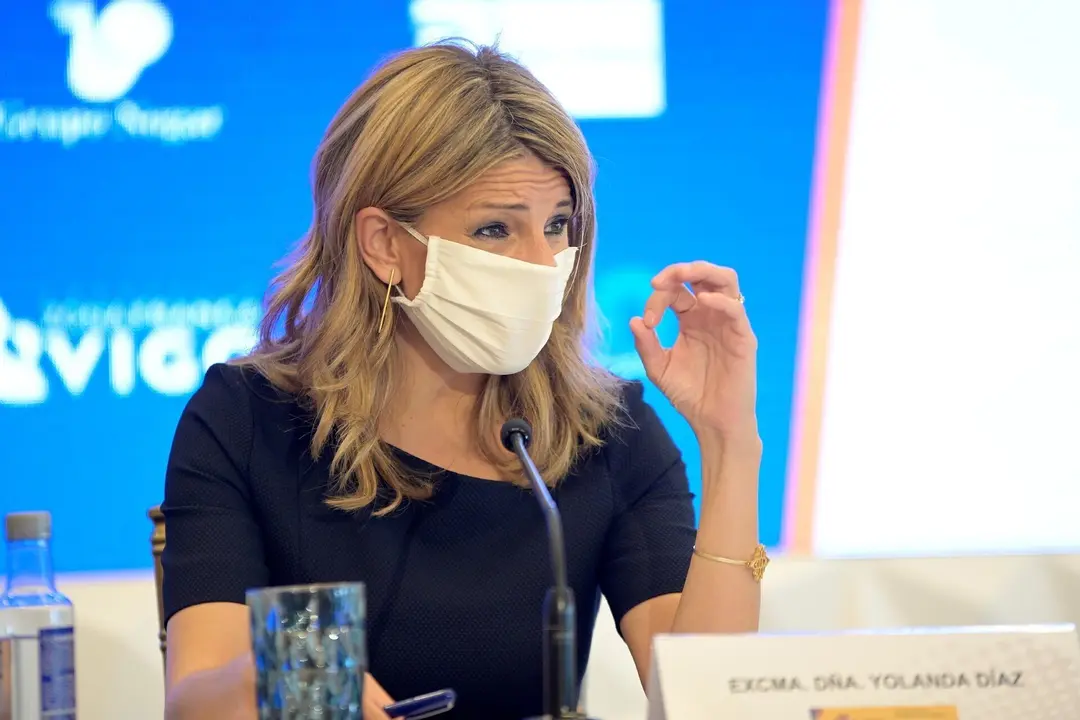 La vicepresidenta tercera y ministra de Trabajo y Econom&iacute;a Social, Yolanda D&iacute;az