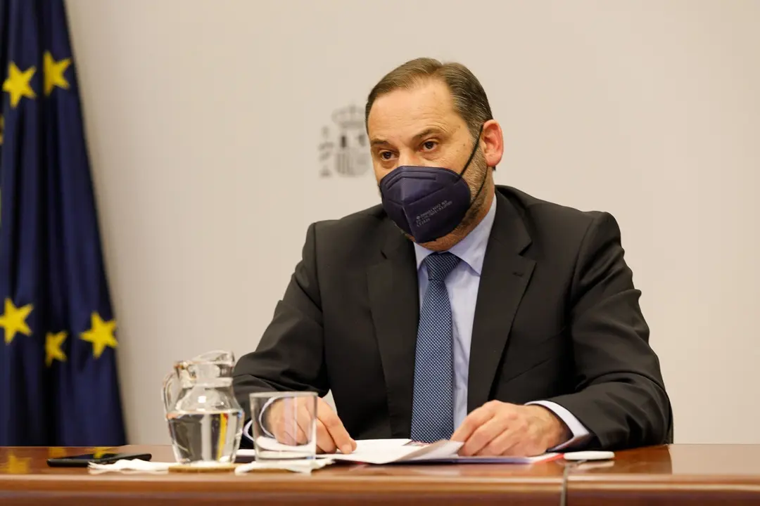 El ministro de Transportes, Movilidad y Agenda Urbana, Jos&eacute; Luis &Aacute;balos, durante la reuni&oacute;n telem&aacute;tica este mi&eacute;rcoles con los representantes regionales en el marco de la Conferencia Sectorial de Vivienda, Urbanismo y Suelo.