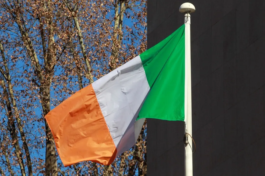 Archivo - Bandera de Irlanda.