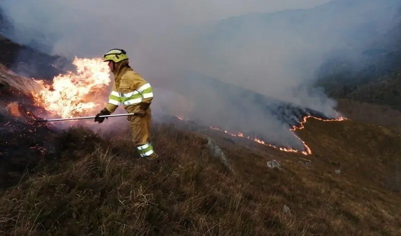 Imagen de archivo de un incendio forestal declarado este a&ntilde;o en Cantabria (FOTO: Gobierno de Cantabria)