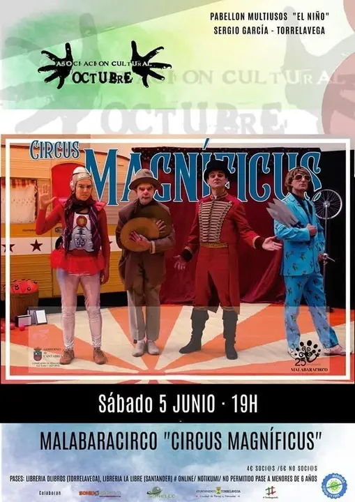 Cartel del espect&aacute;culo 'Circus Magn&iacute;ficus' de Torrelavega