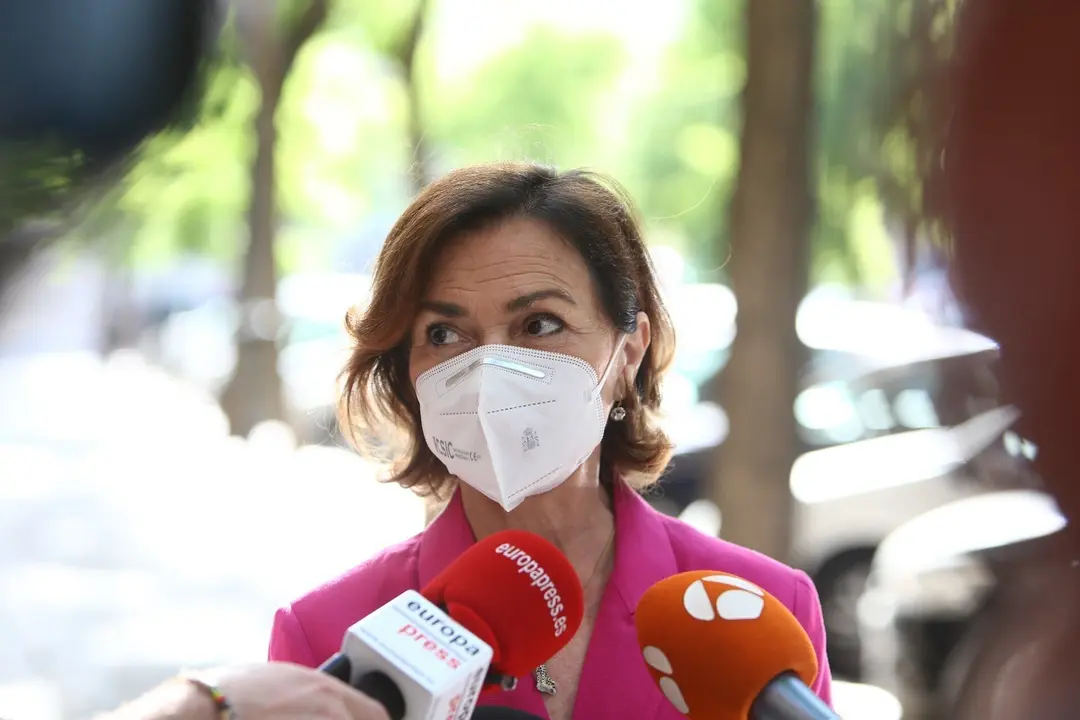 La vicepresidenta primera del Gobierno, ministra de la Presidencia, Relaciones con las Cortes y Memoria Democr&aacute;tica, Carmen Calvo.