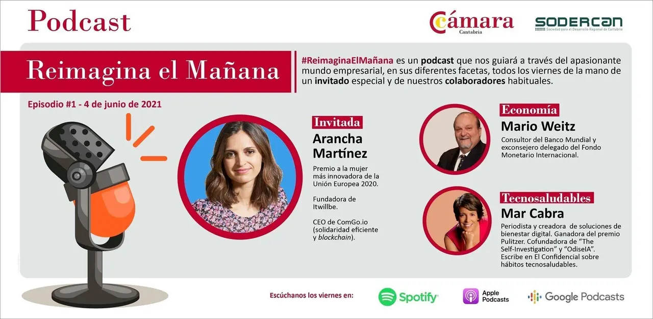 Anuncio del nuevo podcast informativo para empresas entre Sodercan y la C&aacute;mara de Comercio