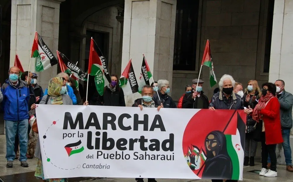 Archivo - Presentaci&oacute;n de la marcha por la libertad del pueblo saharaui
