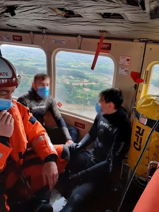 Rescate de los dos buceadores