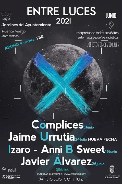 Cartel del festival Entre Luces de Puente Viesgo