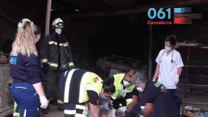 Herido al romperse la uralita del tejado donde estaba