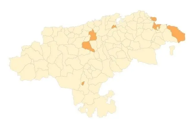 Mapa de riesgo del coronavirus de Cantabria seg&uacute;n el sem&aacute;foro Covid