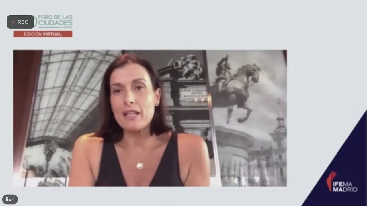 La alcaldesa de Santander, Gema Igual, en su intrvenci&oacute;n en el Foro de las Ciudades