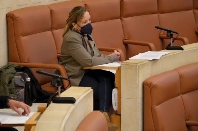 La diputada del PP Isabel Urrutia en el Parlamento de Cantabria