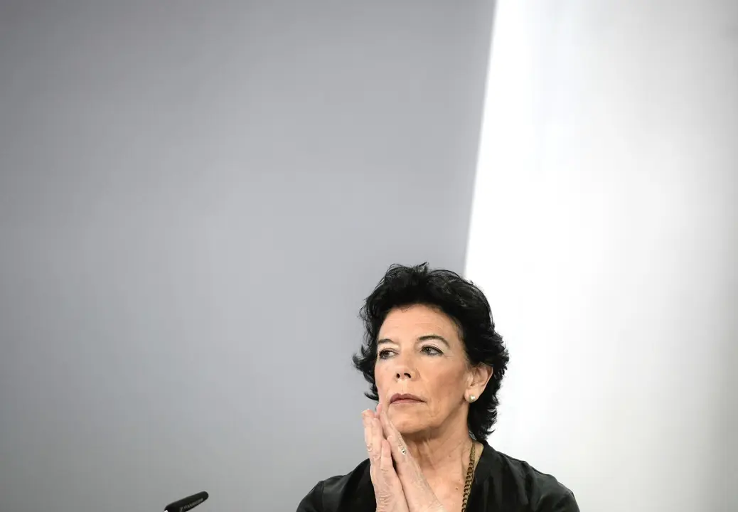 La ministra de Educaci&oacute;n y Formaci&oacute;n Profesional, Isabel Cela&aacute;, en una rueda de prensa posterior al Consejo de Ministros, este martes 15 de junio de 2021, en La Moncloa