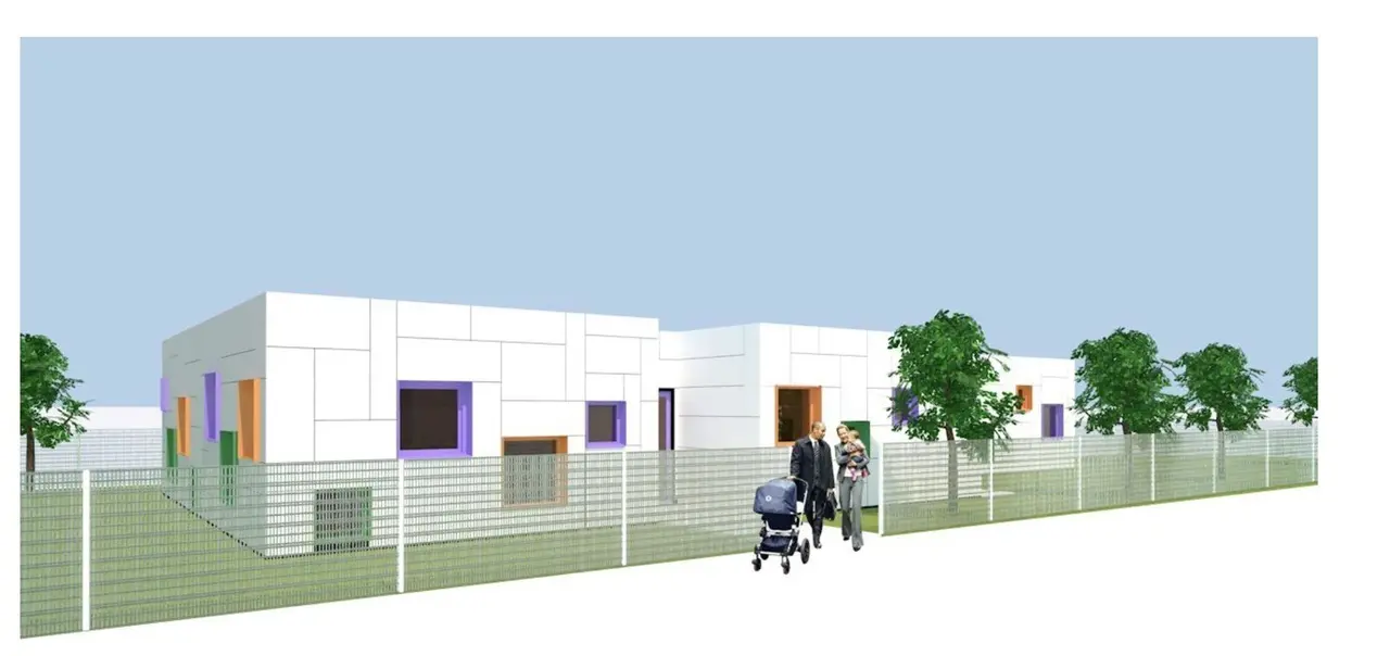 Representaci&oacute;n gr&aacute;fica de futuro edificio que albergar&aacute; el centro de educaci&oacute;n infantil de 0 a 2 a&ntilde;os.