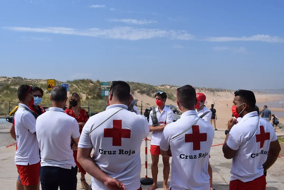 Puesto de Cruz Roja en Pi&eacute;lagos
