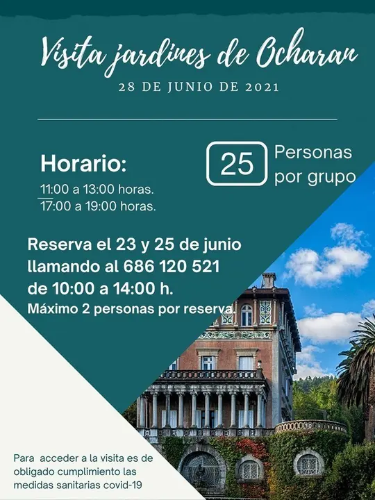 Cartel visitas jardines.