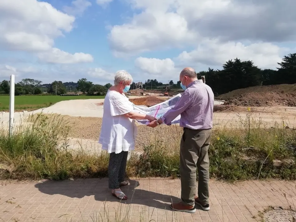 Blanca Rosa G&oacute;mez Morante visita las obras de la variante Rinconeda-Sierrapando