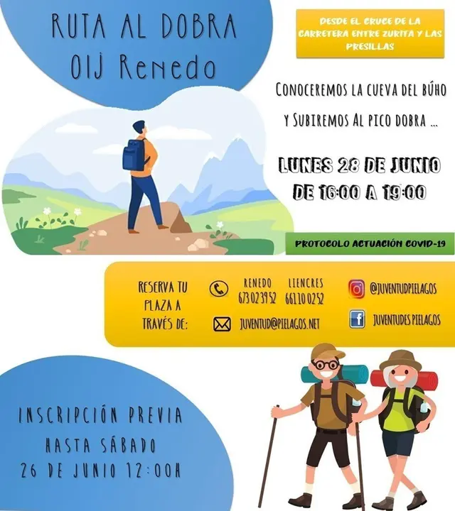 Cartel salida al Monte Dobra.