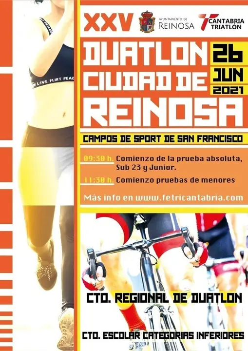 Cartel del 25 Duatl&oacute;n Ciudad de Reinosa.