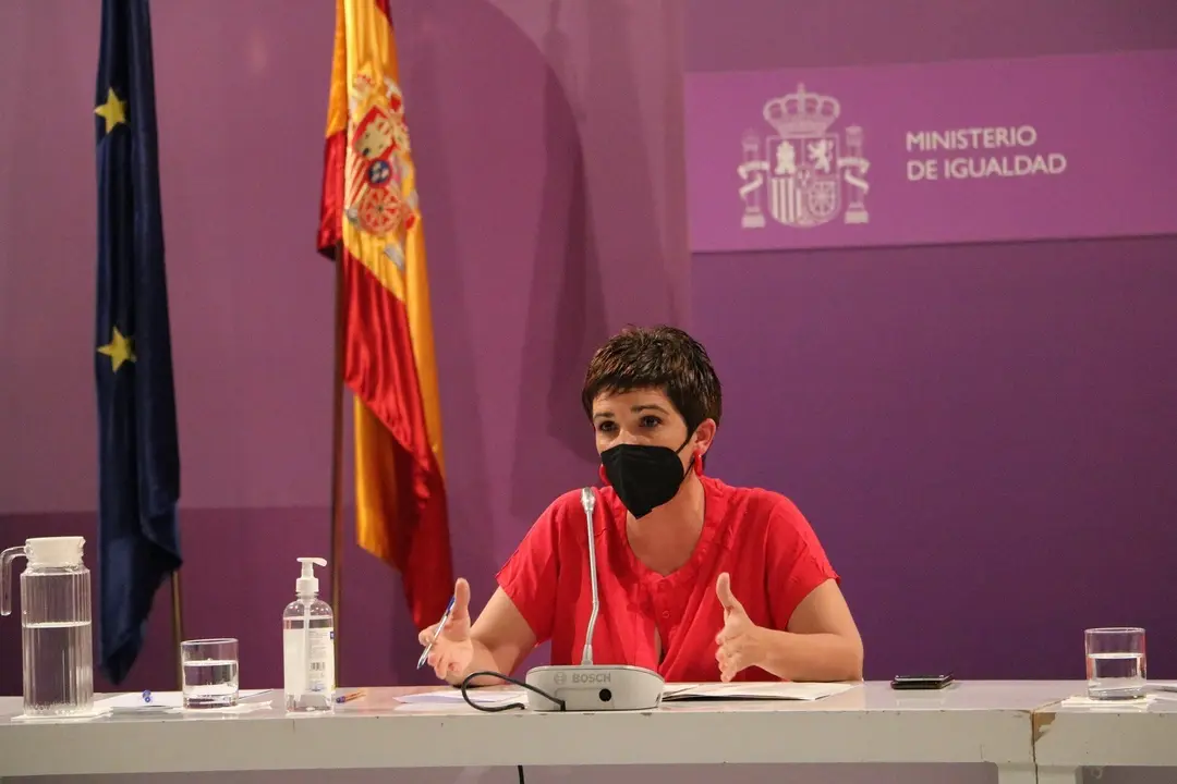 La directora del Instituto de las Mujeres, Antonia Morillas, en una rueda de prensa