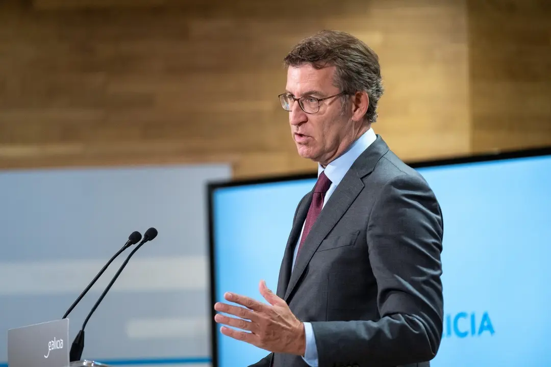 Feij&oacute;o, en rueda de prensa. 