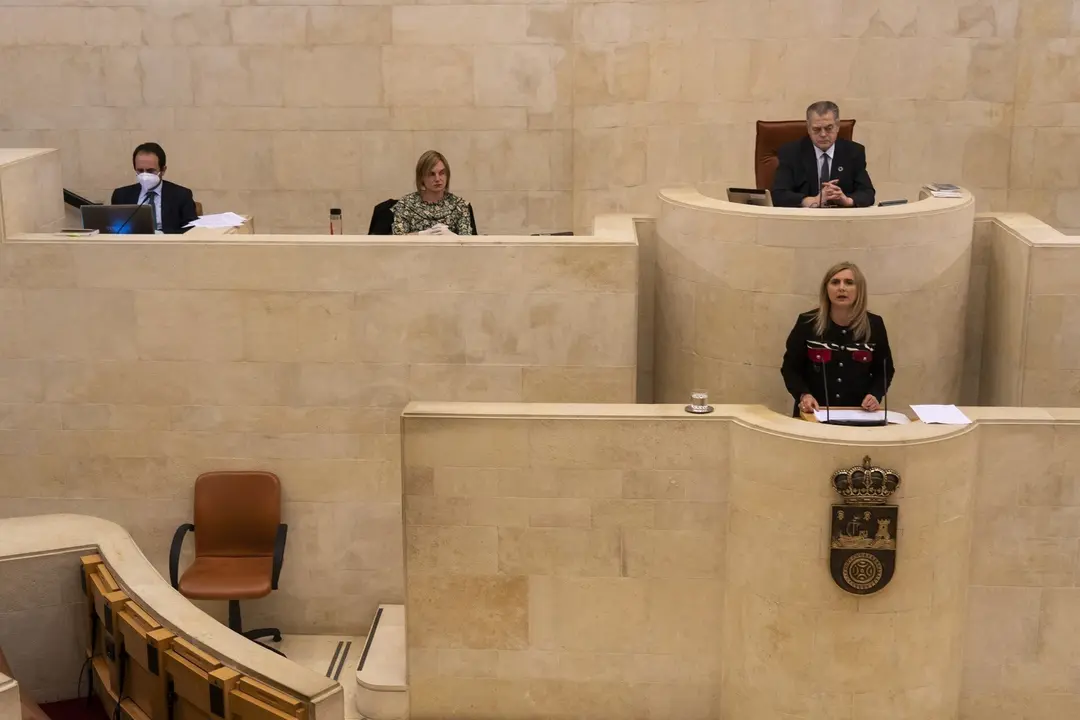 Archivo - Noelia Cobo, portavoz del PSOE, en el Parlamento