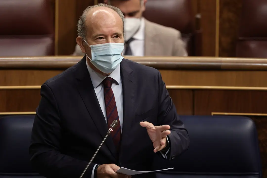 El ministro de Justicia, Juan Carlos Campo, en el Congreso.  