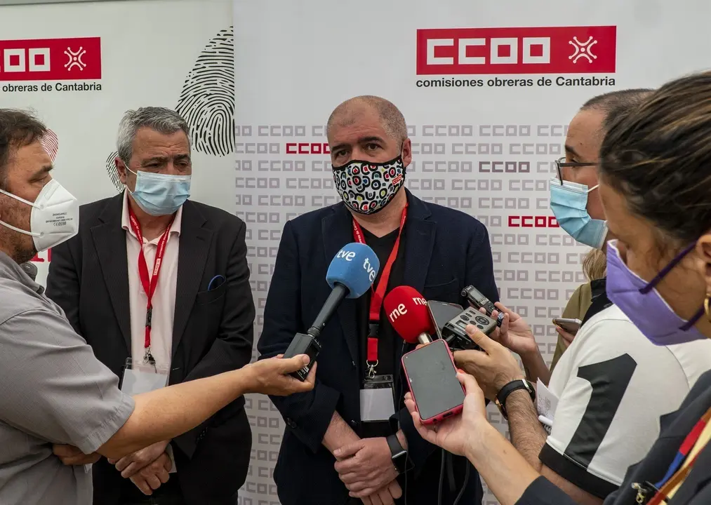 El secretario general de CCOO, Unai Sordo, en Caviedes