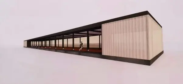 Archivo - Infograf&iacute;a del m&oacute;dulo cubierto de atletismo