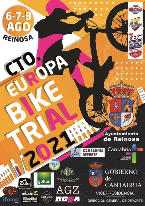 Cartel del Campeonato de Europa Bike Trial 2021.