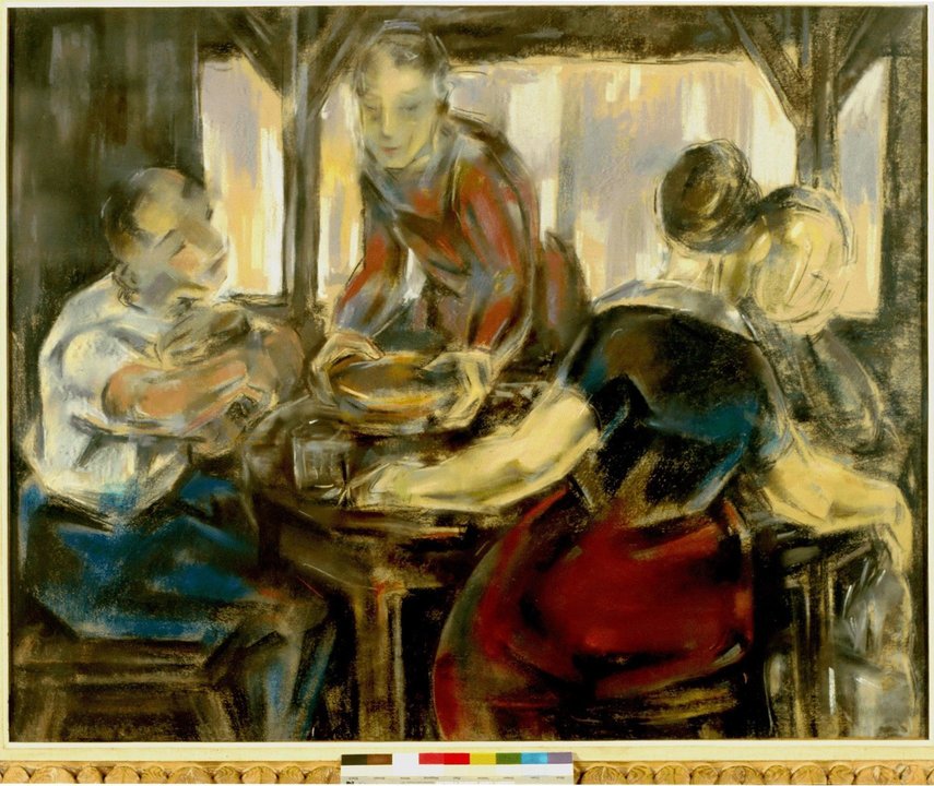 Archivo - Obra 'La comida en familia', de María Blanchard.