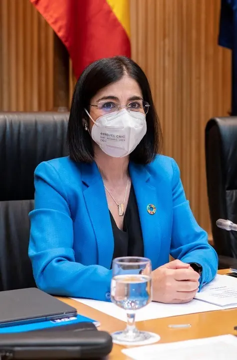 La ministra de Sanidad, Carolina Darias, a su llegada a la Comisi&oacute;n Mixta para el Estudio de los Problemas de las Adicciones, a 29 de junio de 2021, en el Congreso de los Diputados, Madrid, (Espa&ntilde;a).