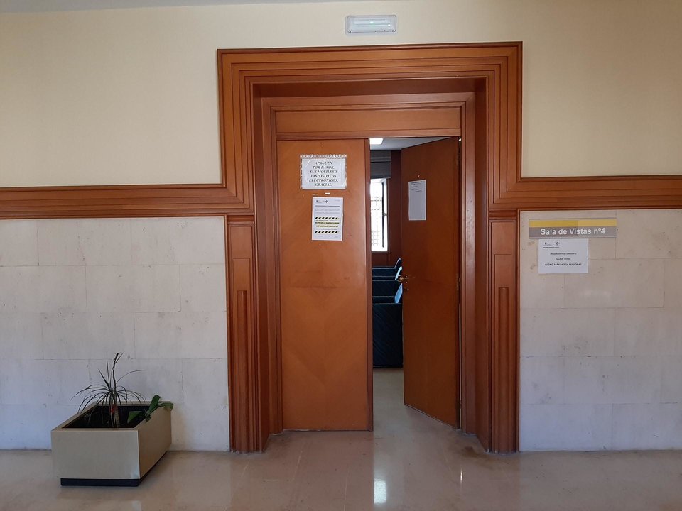 Sala de Vistas de la Sección Tercera de la Audiencia Provincial de Cantabria, en el complejo judicial de Las Salesas, en Santander