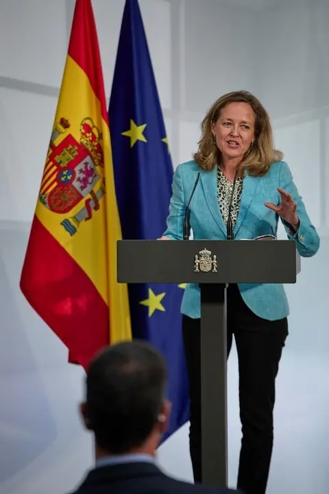 La vicepresidenta primera y ministra de Asuntos Econ&oacute;micos y Transformaci&oacute;n Digital, Nadia Calvi&ntilde;o