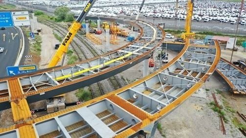 Obras del nuevo acceso al Puerto de Santander desde la A-67.
