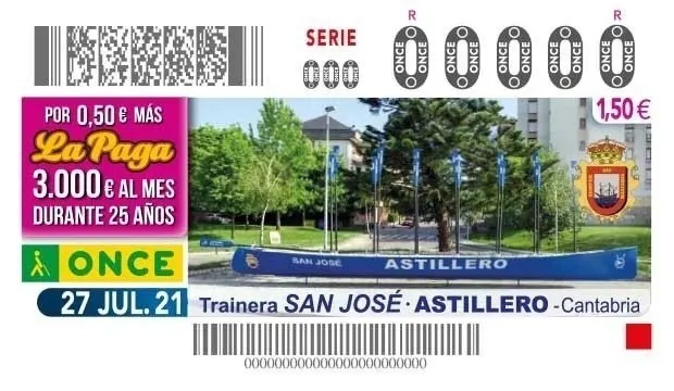Astillero protagoniza 5,5 millones de cupones de la ONCE