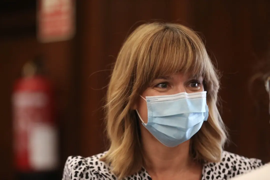 La ministra de Educaci&oacute;n y Formaci&oacute;n Profesional, Pilar Alegr&iacute;a, durante la presentaci&oacute;n del anteproyecto de Ley de Formaci&oacute;n Profesional en el Pleno del Consejo Escolar del Estado el pasado 15 de julio de 2021