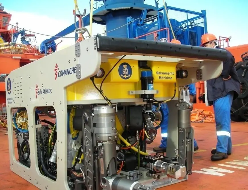 Robot (ROV) de Sasemar que se ha empleado en la b&uacute;squeda del tripulante desaparecido.