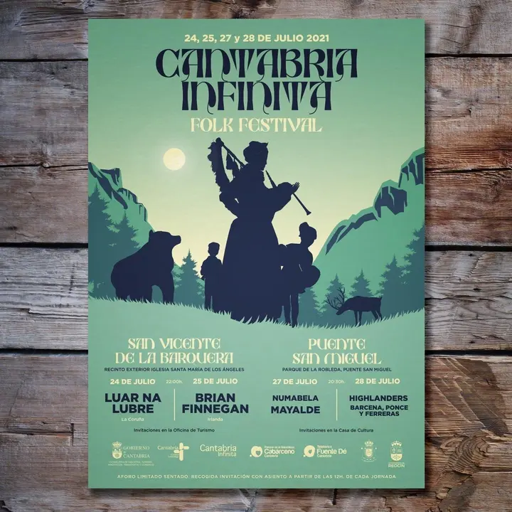 Cartel promocional del festival folk 'Cantabria Infinita'