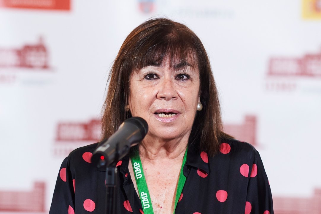 La vicepresidenta del Senado y presidenta del PSOE Cristina Narbona, en la UIMP