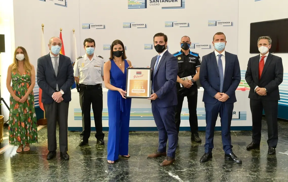 Santander recibe un premio por ser una de las ciudades m&aacute;s seguras de Espa&ntilde;a